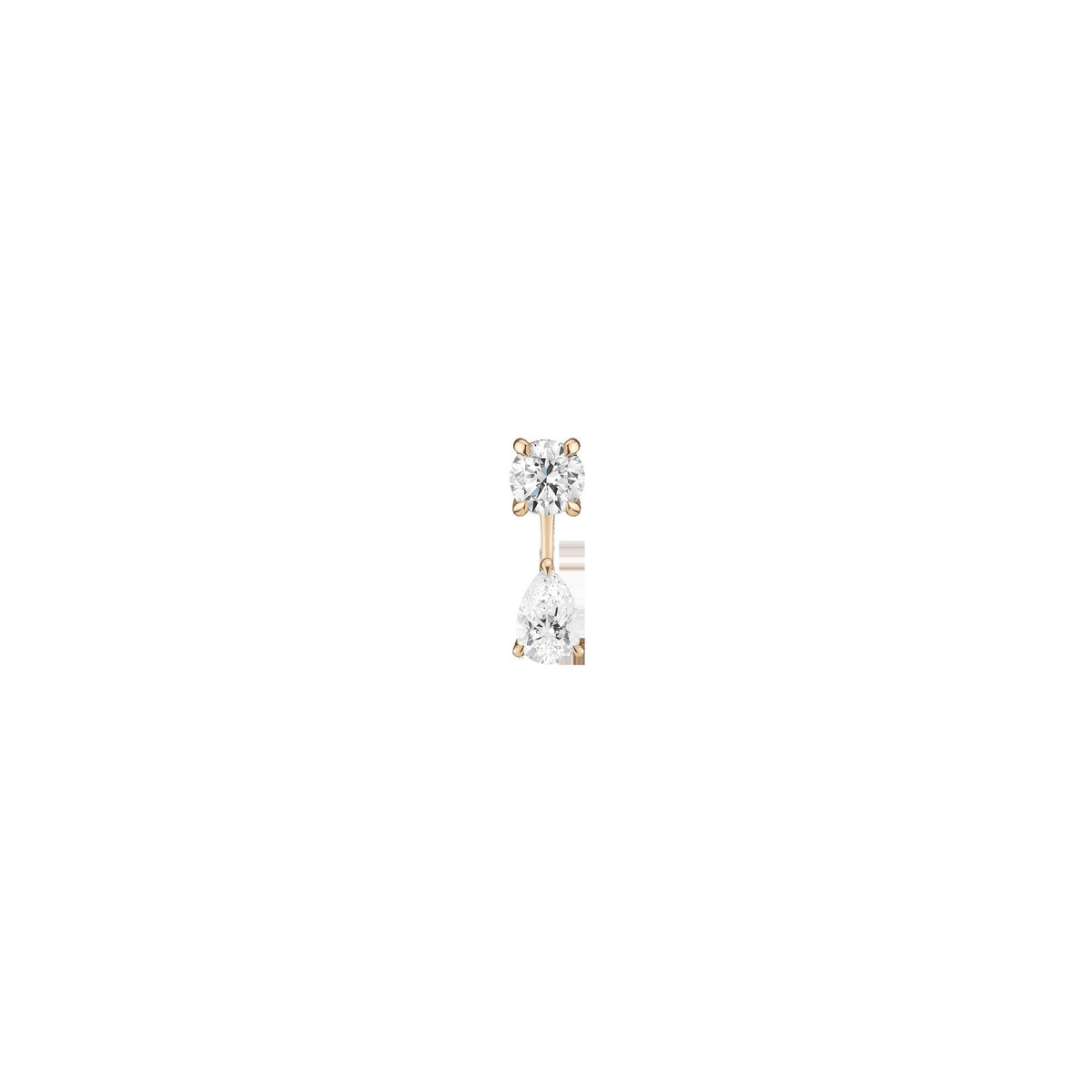 Lab Grown Diamond Ear Jacket - 0.5ct Pear Bottom Stone