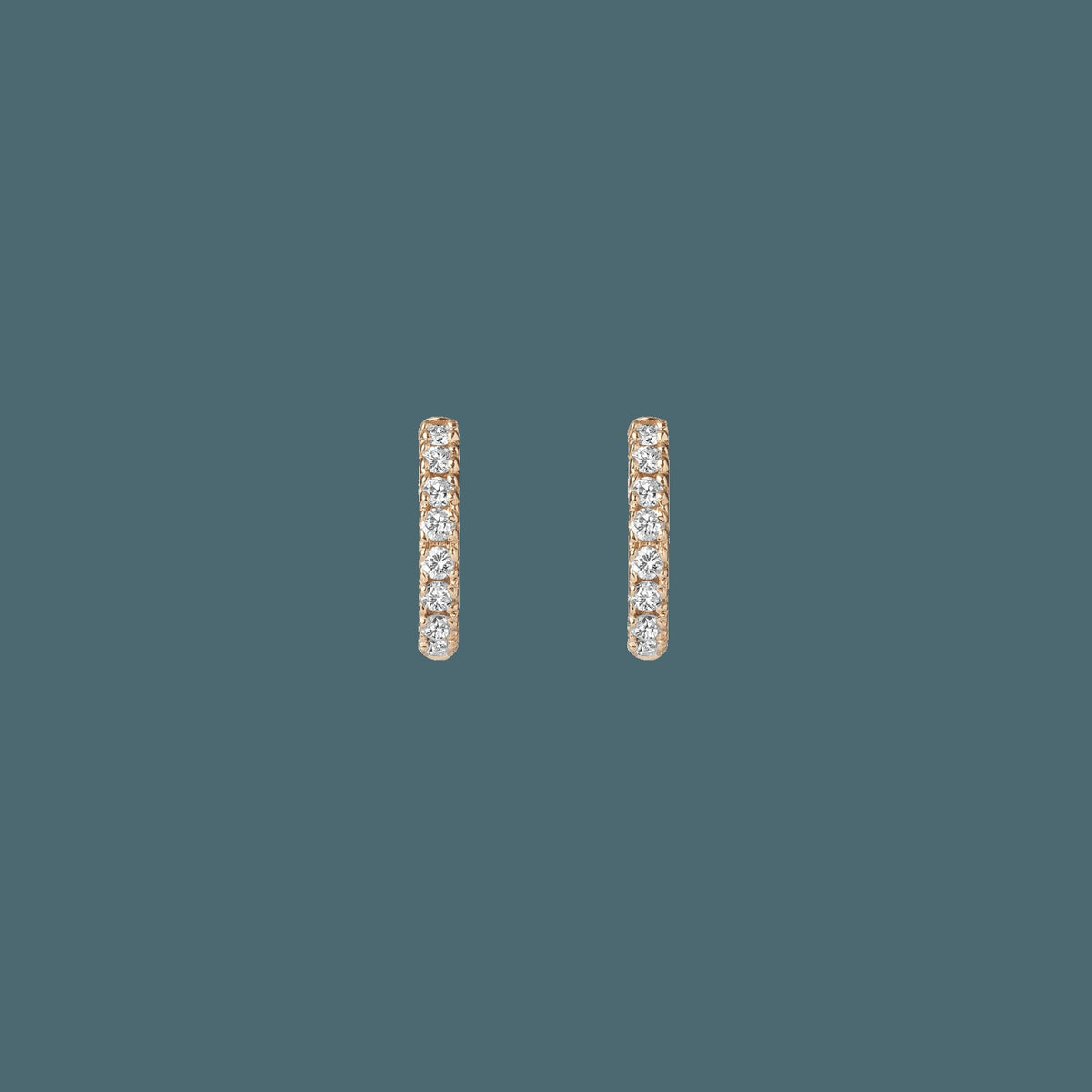 Diamond Huggie Earrings