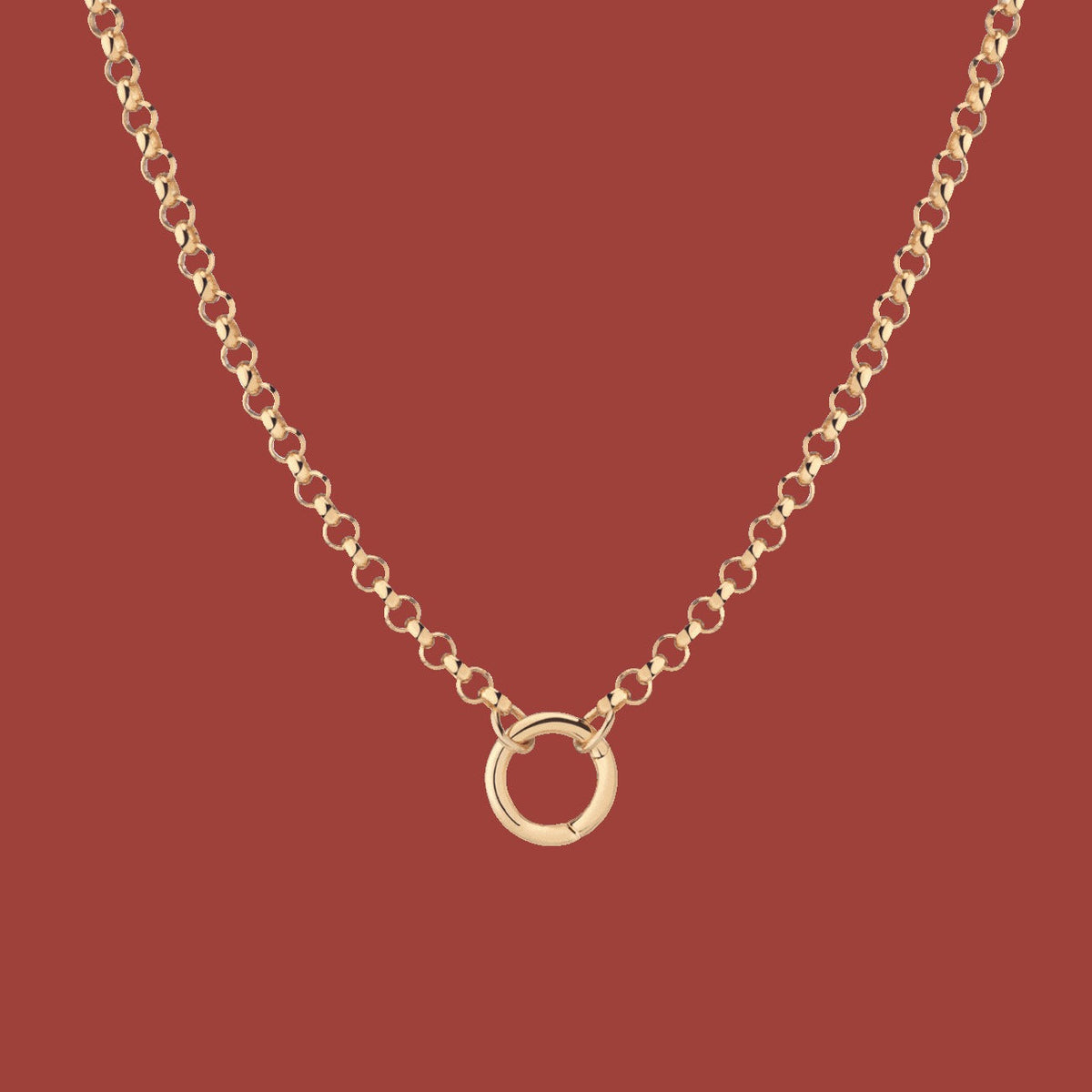 Rolo Chain Charm Necklace