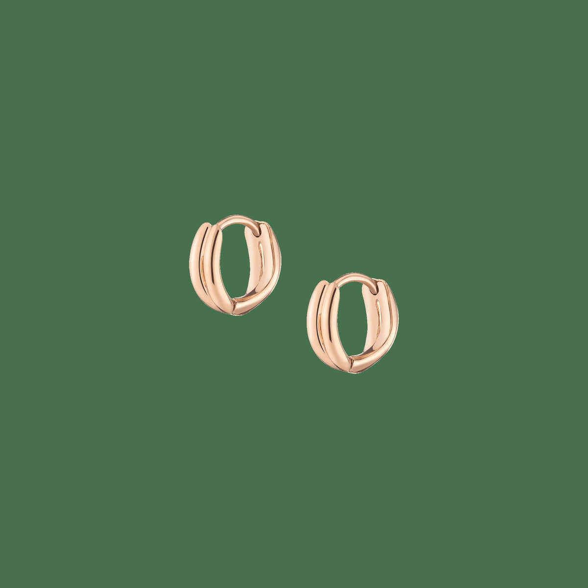 Crossover Huggie Earrings