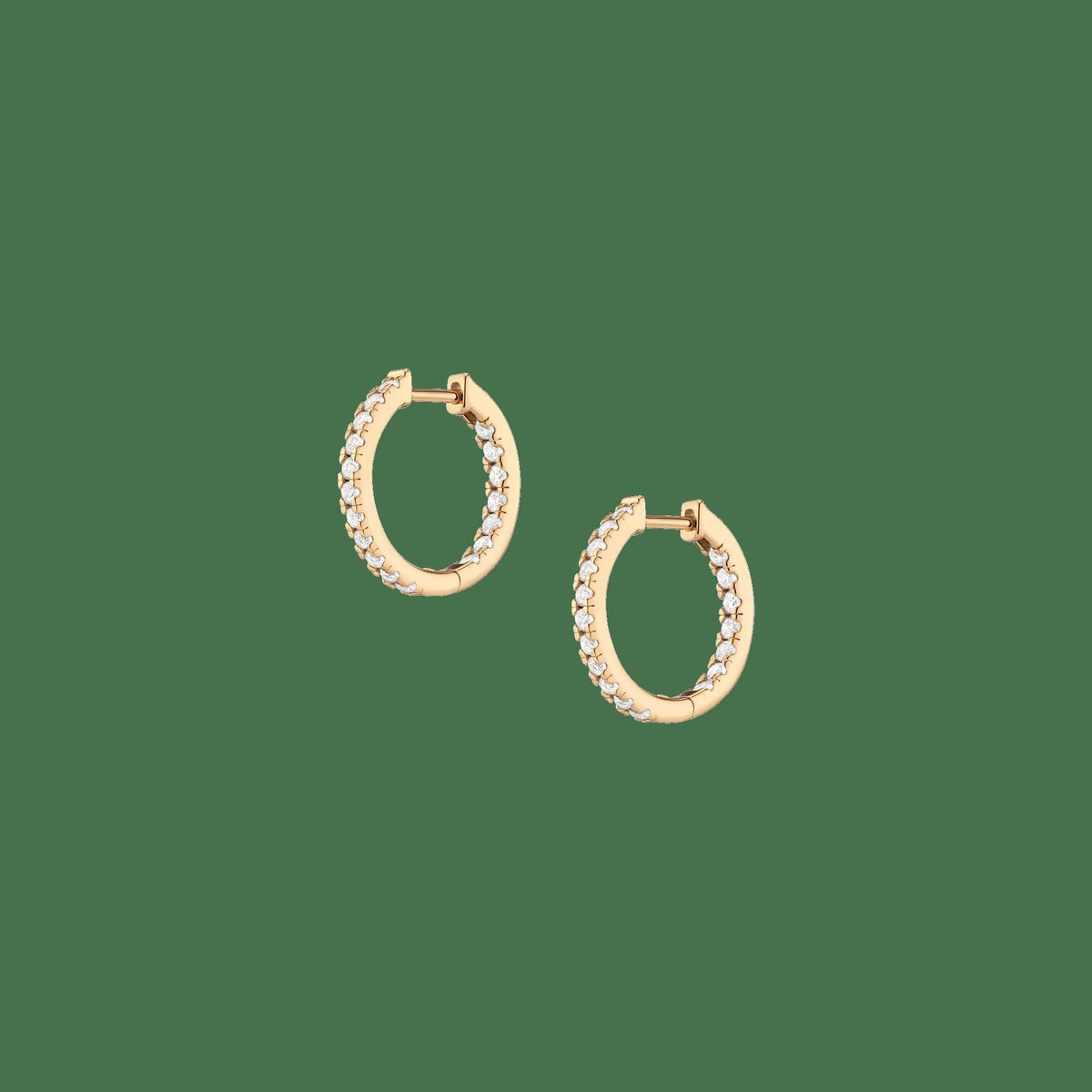 35mm Lab Grown White Sapphire Hoop Earrings
