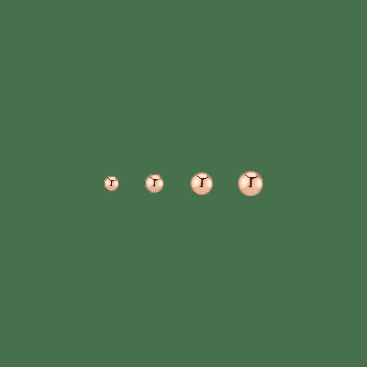 Gold Ball Studs 4mm