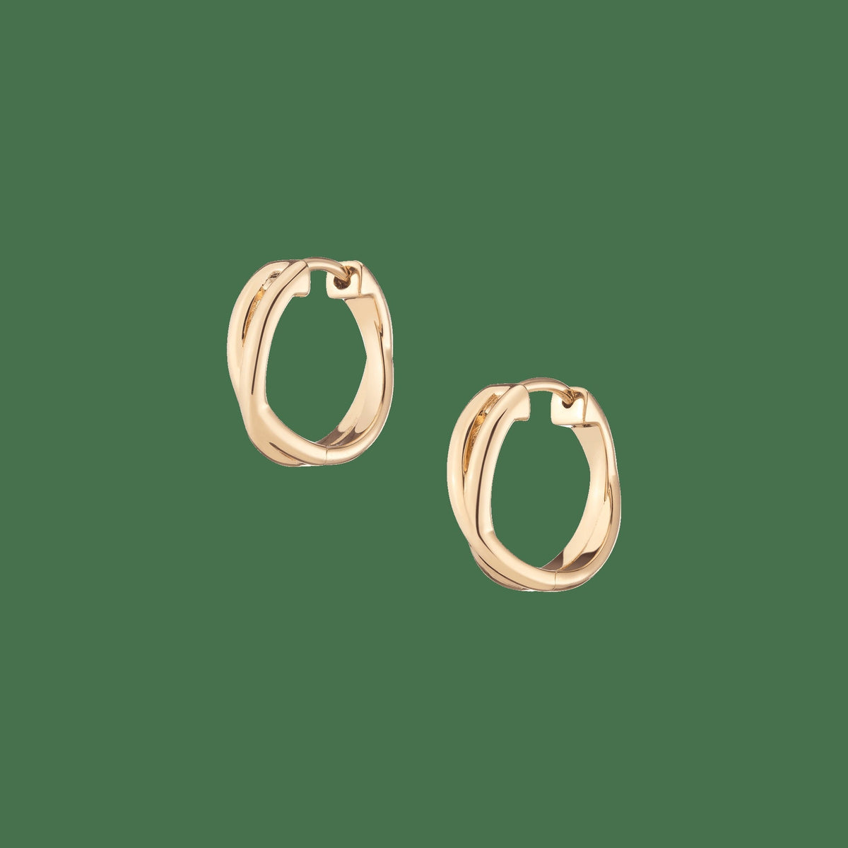 Crossover Huggie Earrings