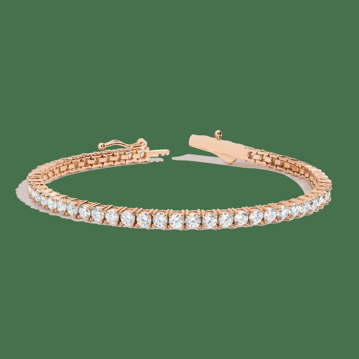 Lab Grown White Sapphire Tennis Bracelet