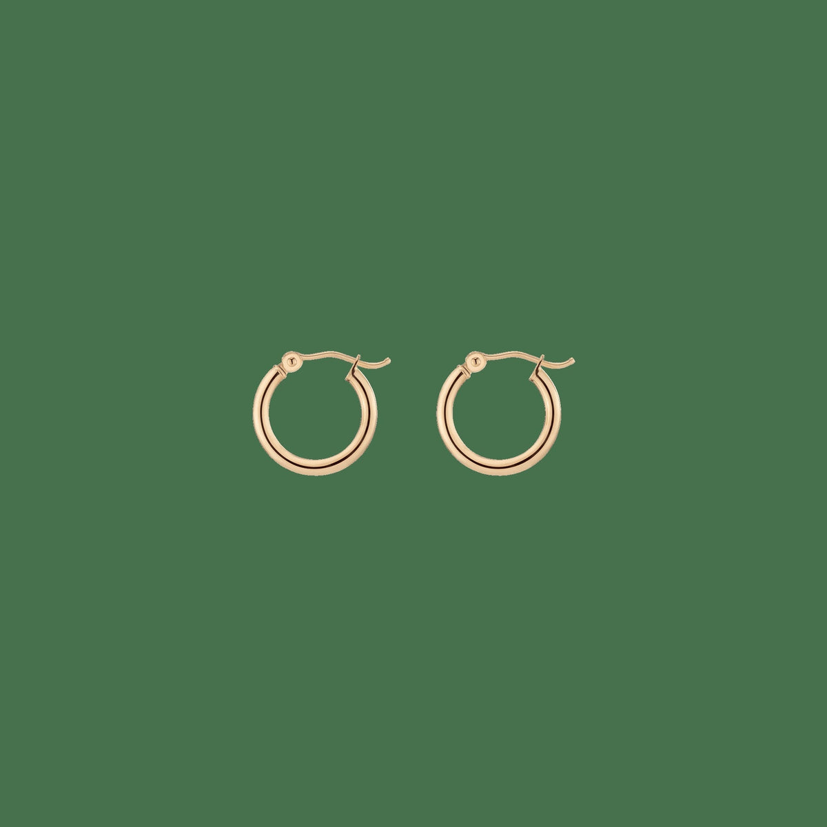 Gold Hoop Earrings - 2mm