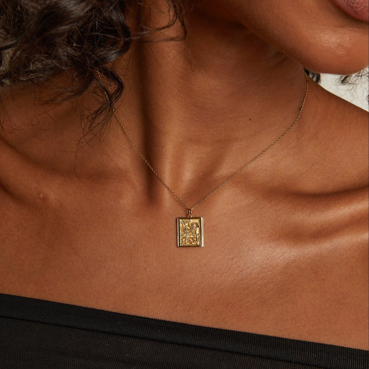 Vintage City Stamp Charm