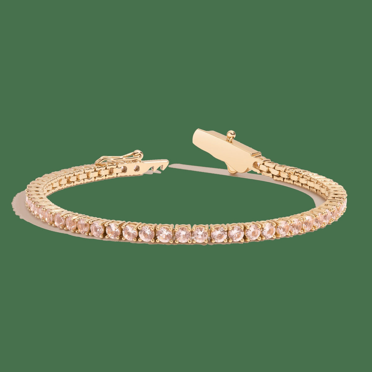 Lab Grown Morganite Tennis Bracelet