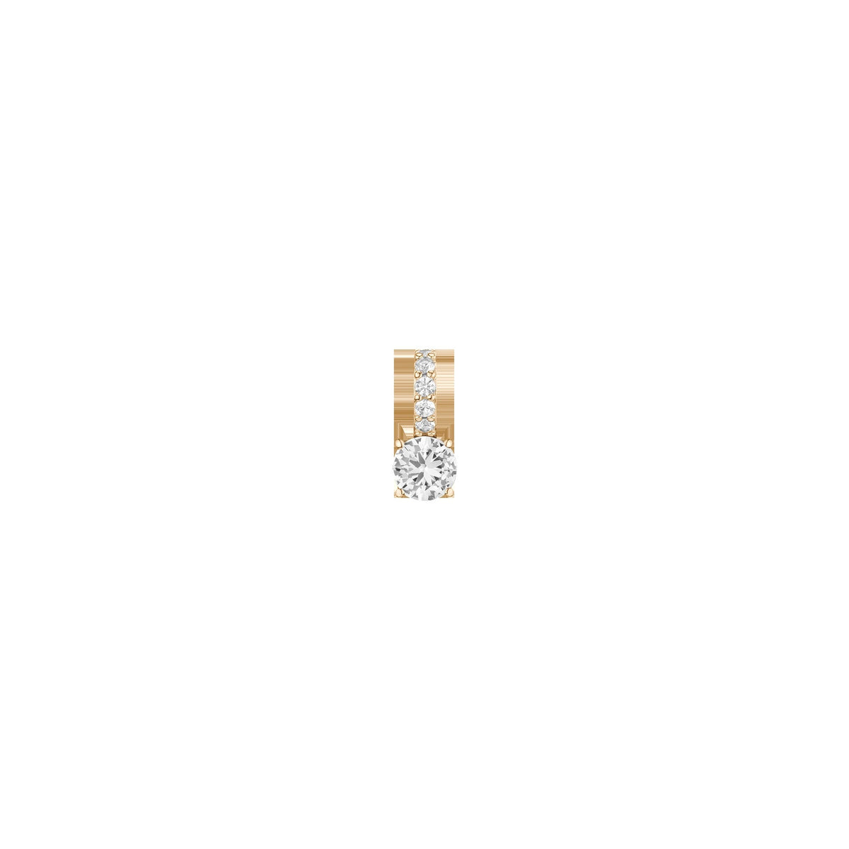 Round Cut Tennis Charm Pendant