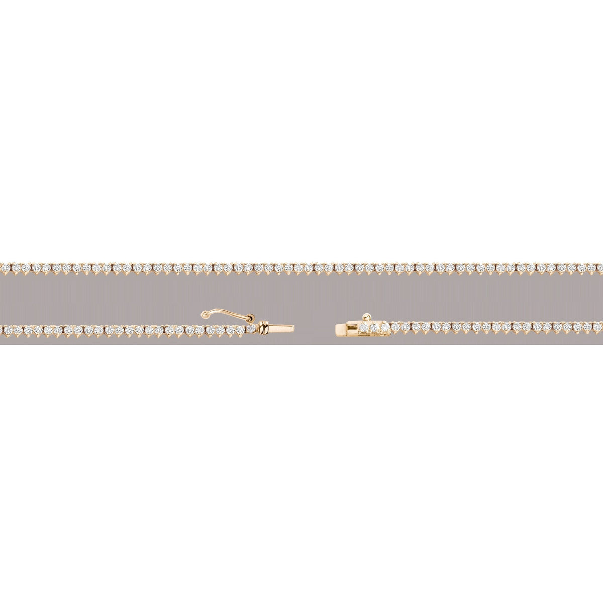 Three-Prong Lab Grown Diamond Tennis Necklace