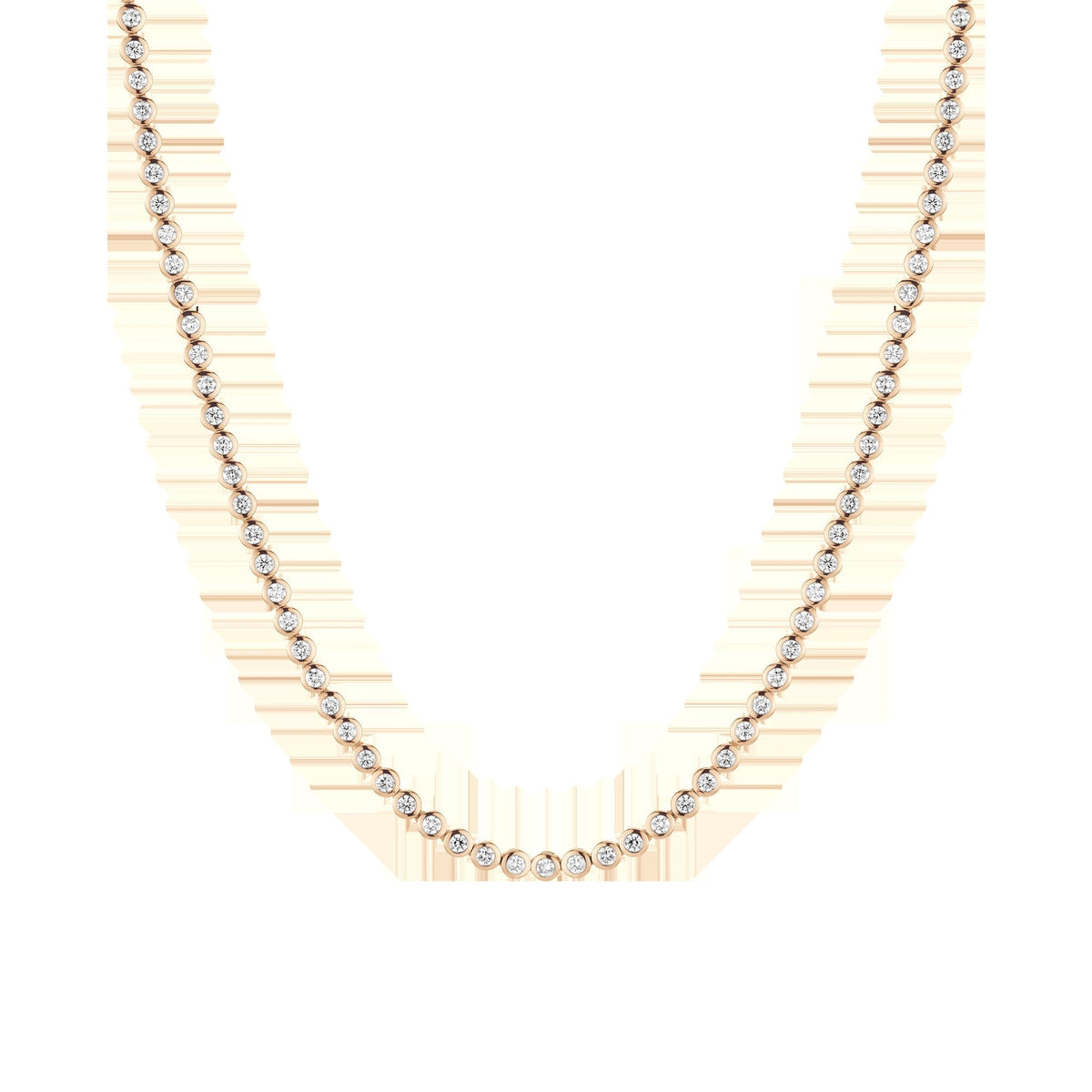 Lab Grown Diamond Bezel Tennis Necklace