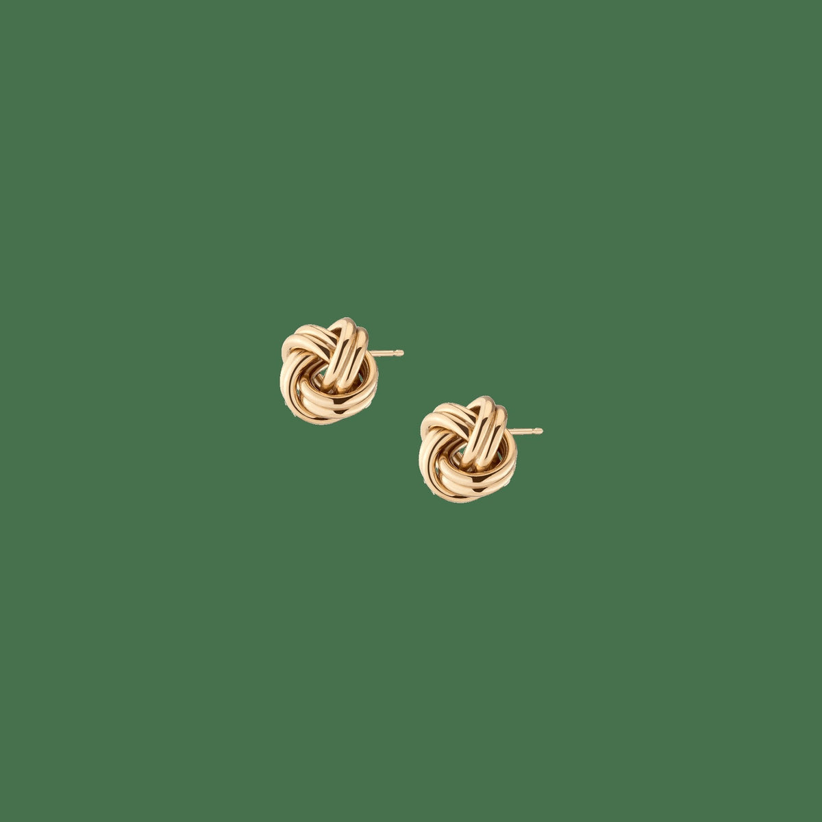 Gold Knot Stud Earrings
