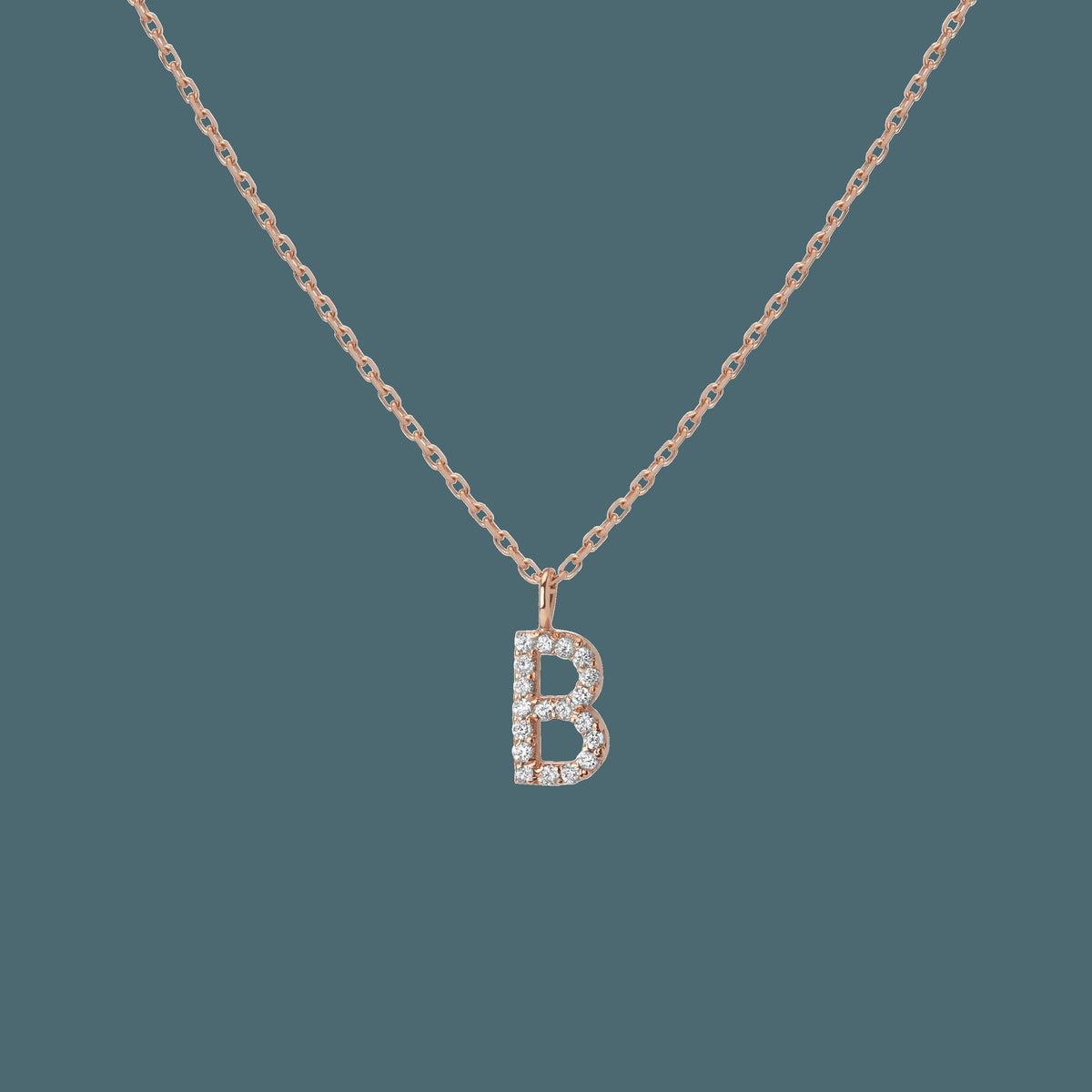 Classic Diamond Letter Necklace