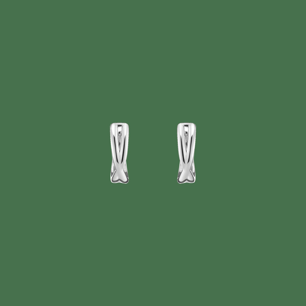 Crossover Huggie Earrings