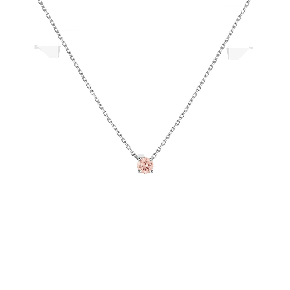 Lab Grown Pink Diamond Solitaire Necklace