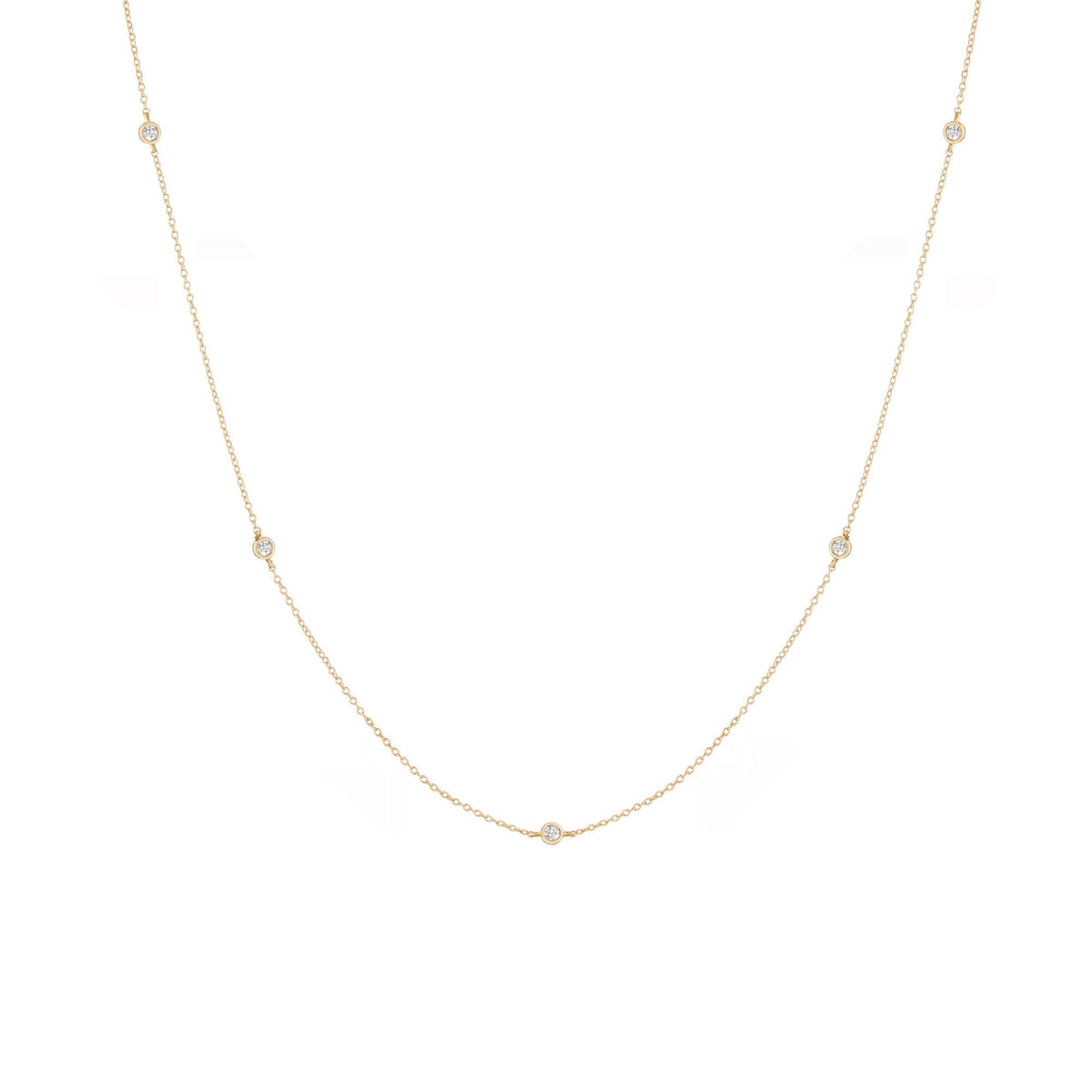 Lab Grown Diamond Station Necklace