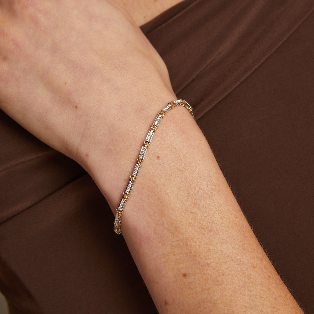 Mini Lab Grown Diamond X Tennis Bracelet