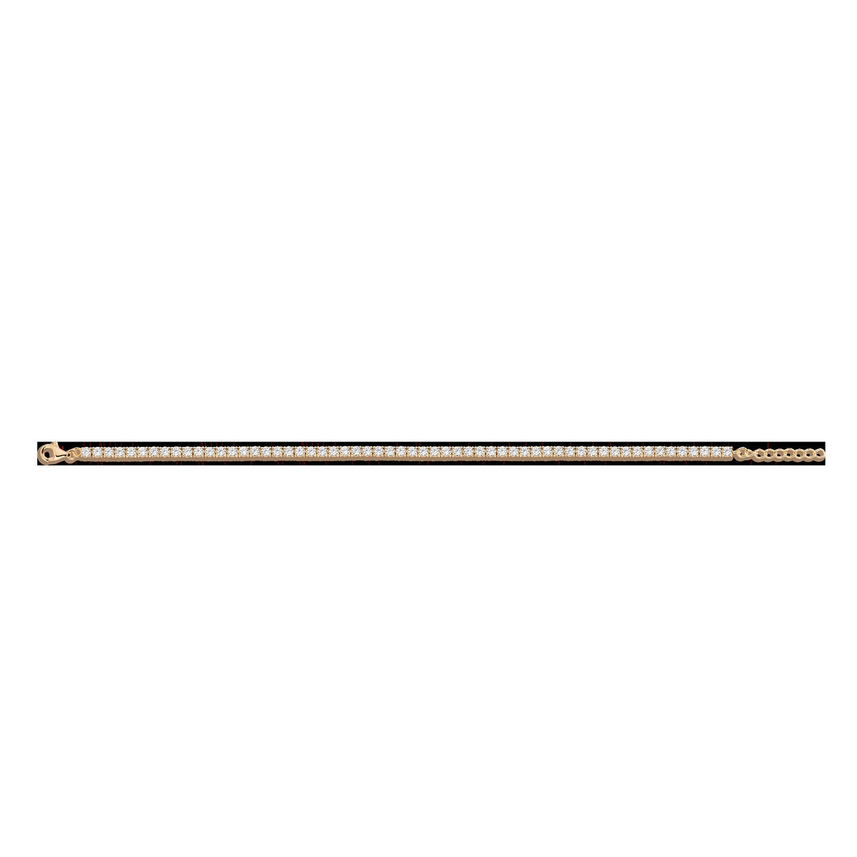 Lab Grown White Sapphire Tennis Anklet