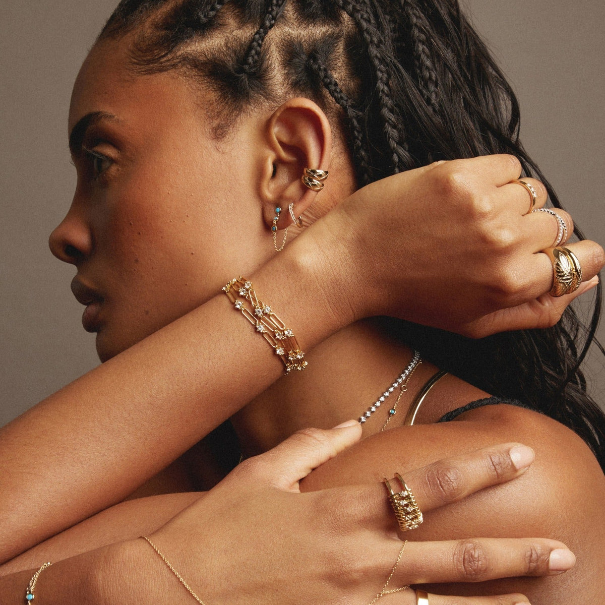 Aurate x Frye: Western Stitch Ear Cuff