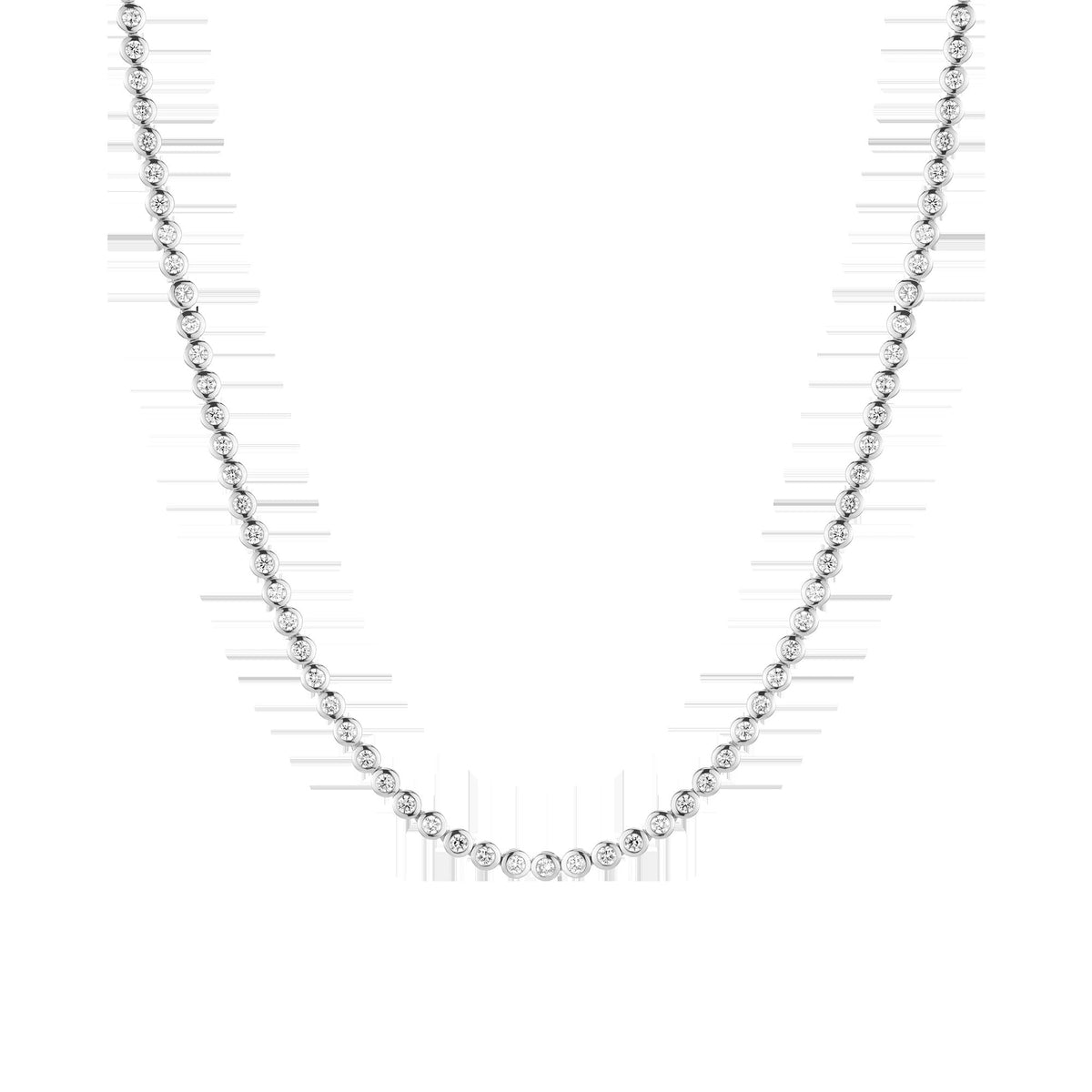 Lab Grown Diamond Bezel Tennis Necklace