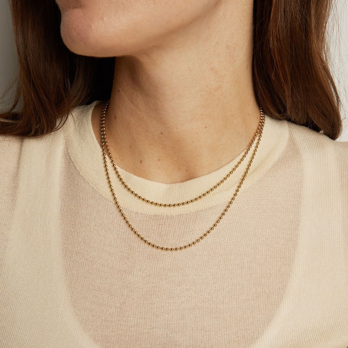Gold Ball Chain Necklace
