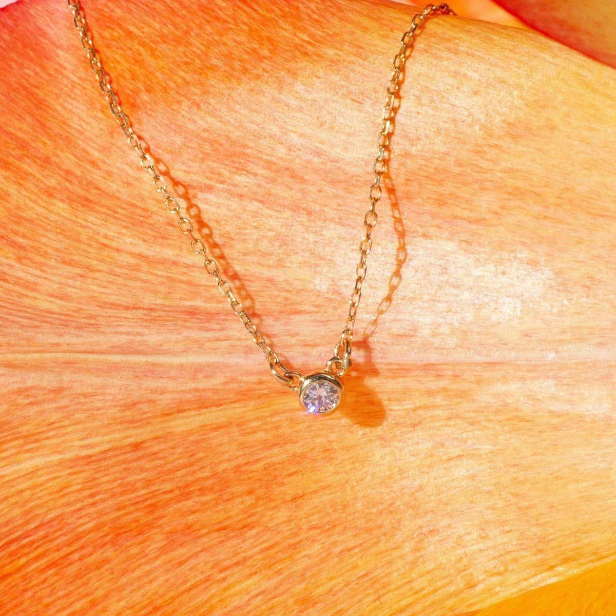 Mini Diamond Bezel Necklace