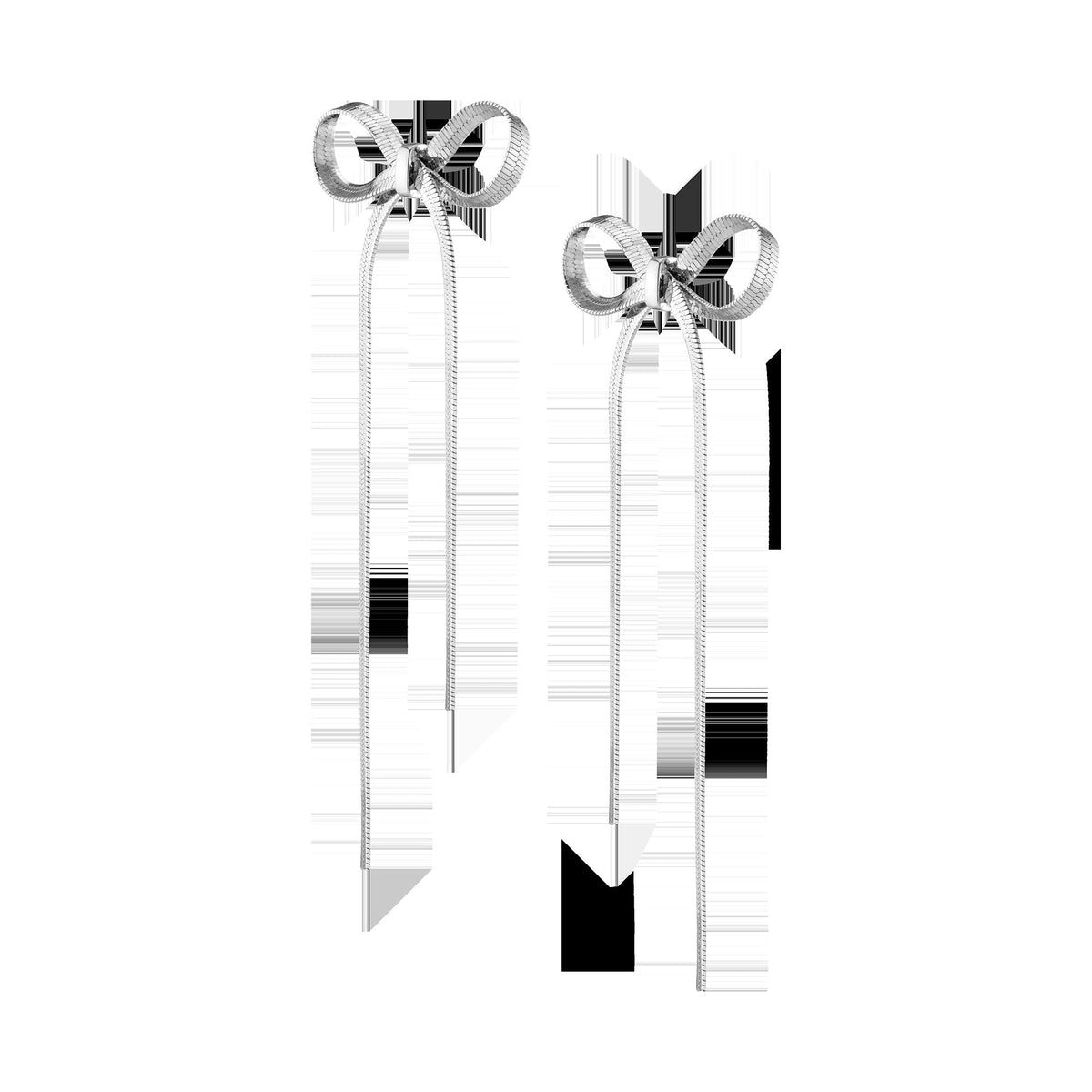 Herringbone Bow Earrings