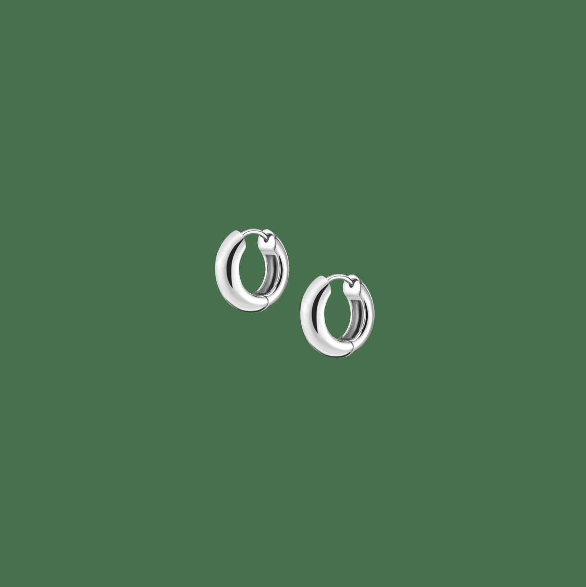 Small Chunky Hinged Hoop Earrings