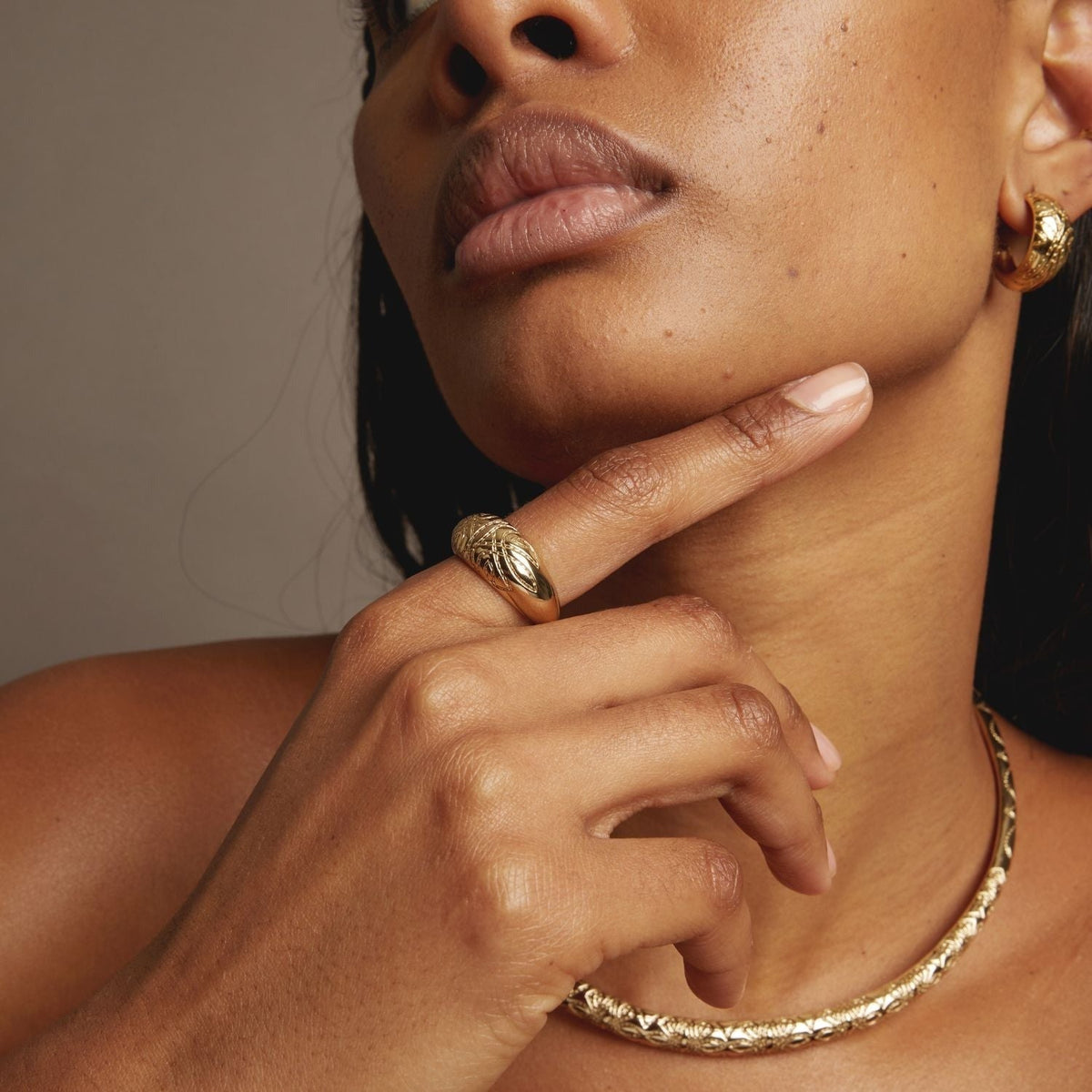 Aurate x Frye: Western Stitch Dome Ring