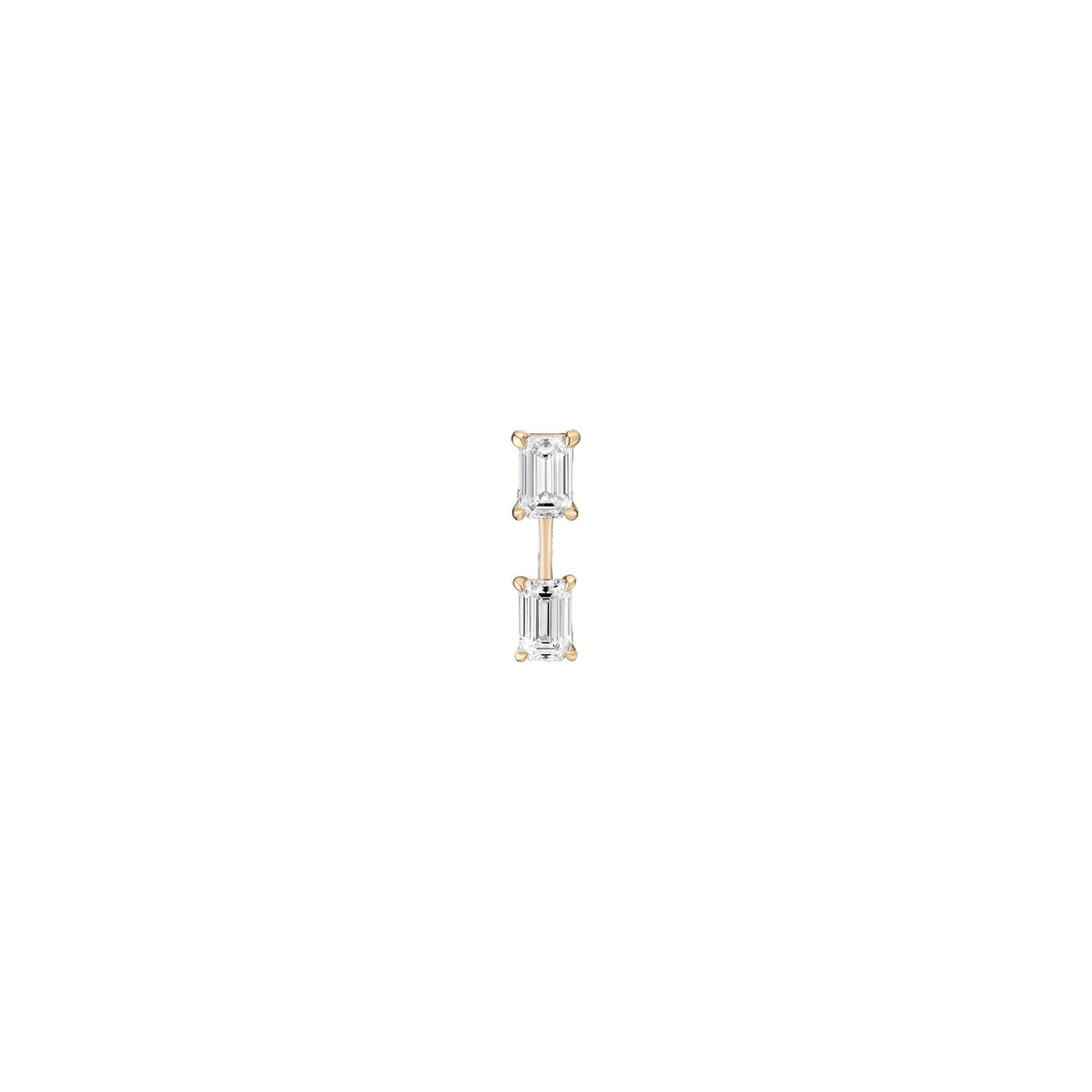 Lab Grown Diamond Ear Jacket - 0.5ct Emerald Bottom Stone