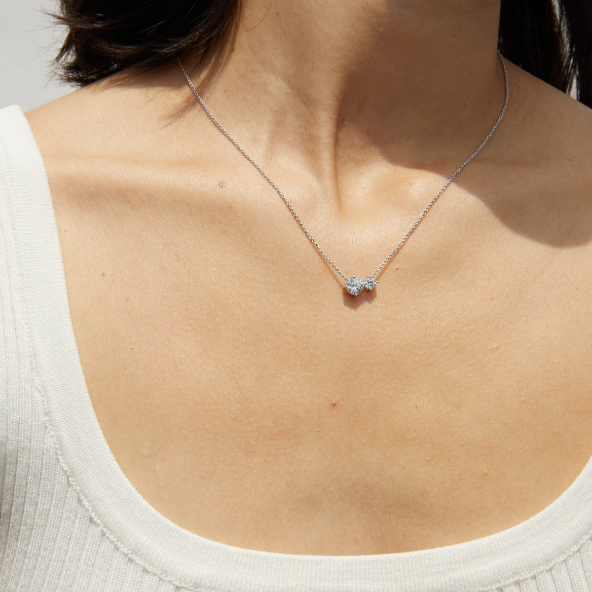 Lab Grown Diamond Duo Necklace