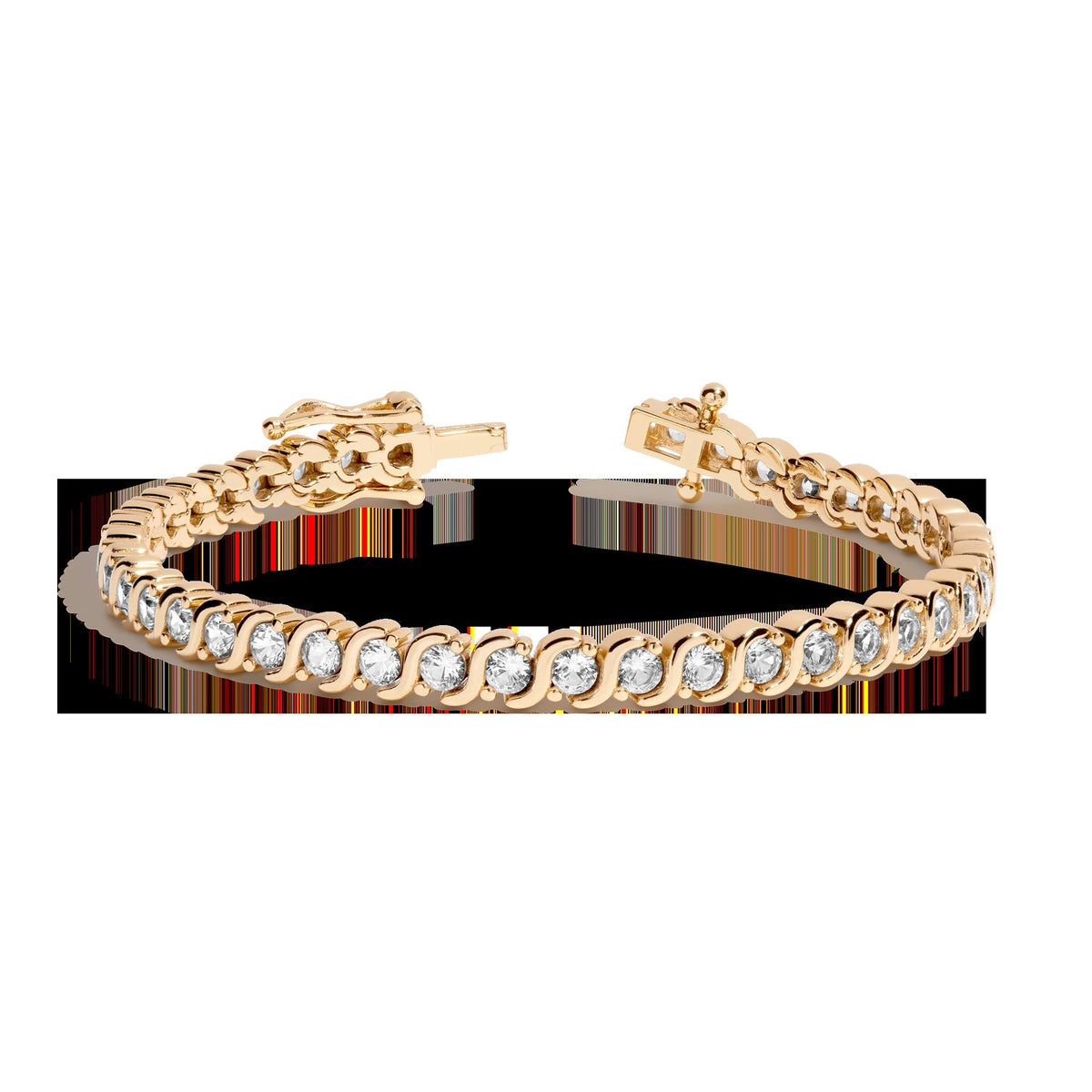 Lab Grown White Sapphire S Estate Tennis Bracelet
