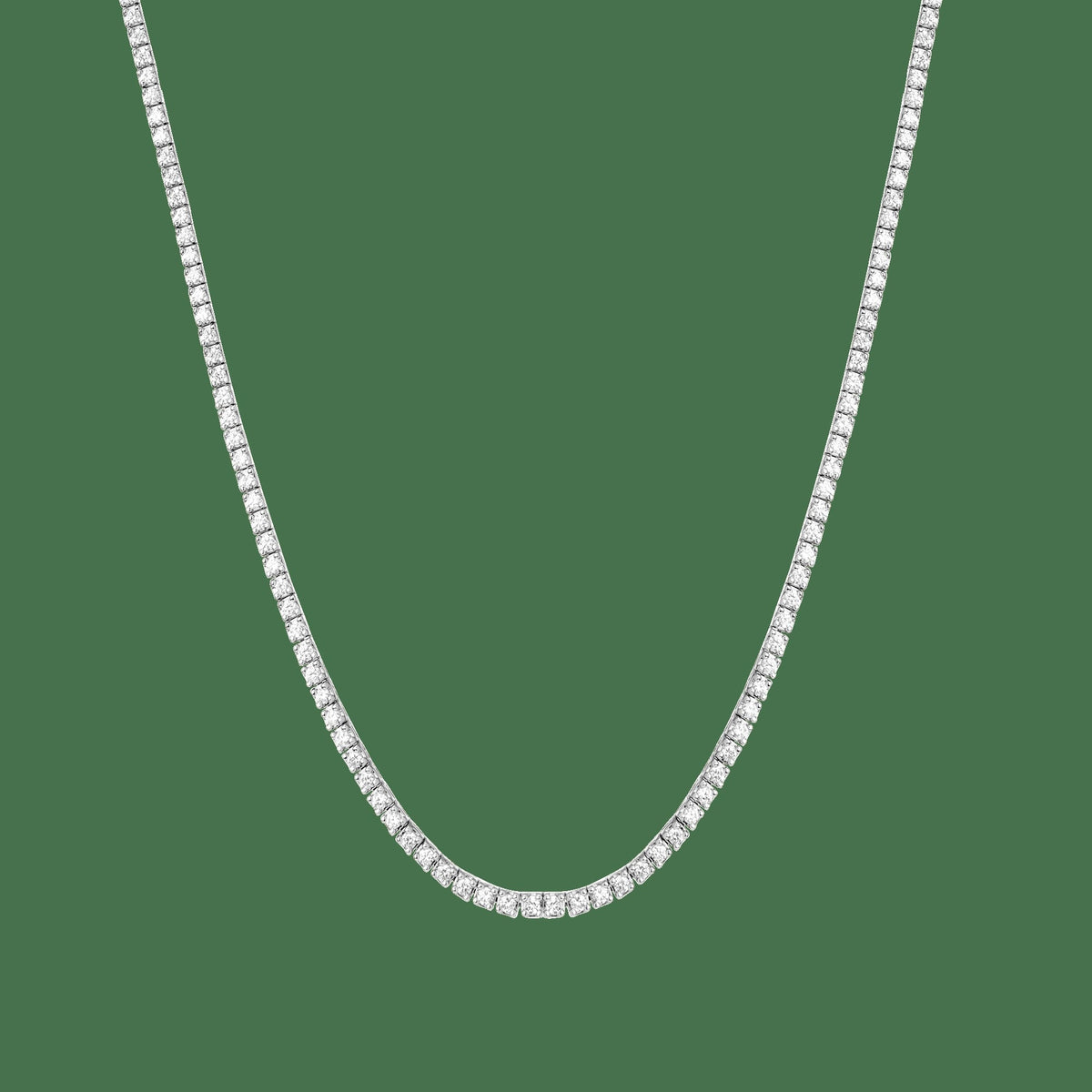 Classic Lab Grown Diamond Tennis Necklace - 5ct (Large)