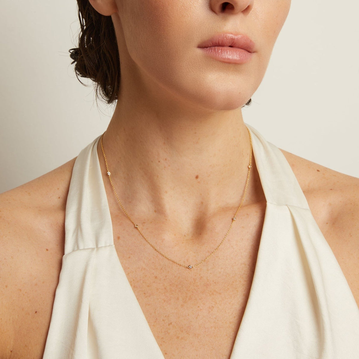 Lab Grown Diamond Station Necklace