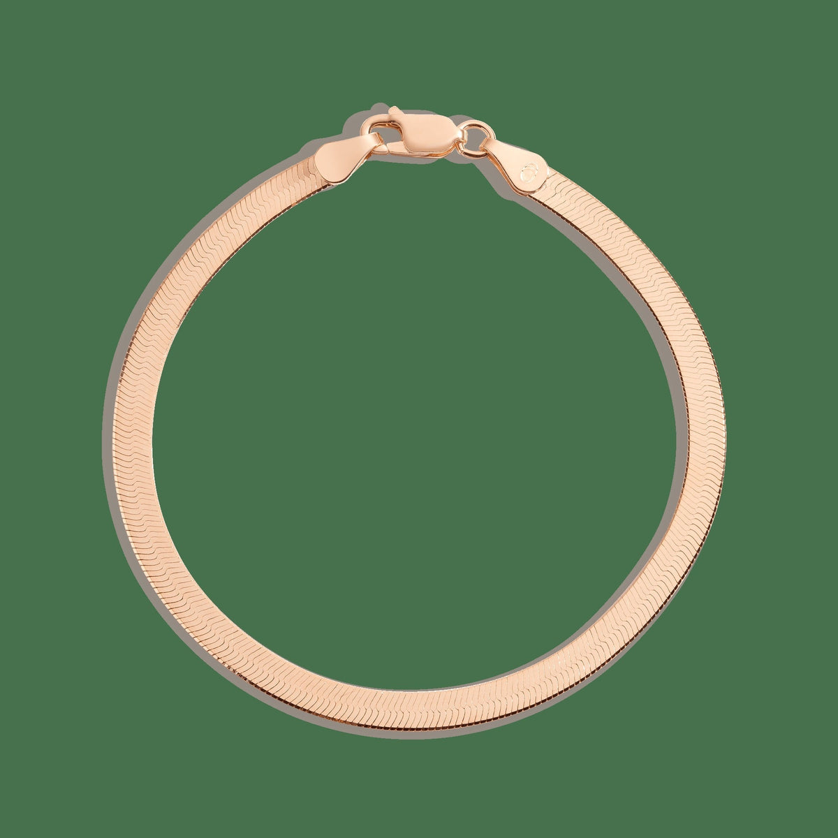 Gold Herringbone Chain Bracelet