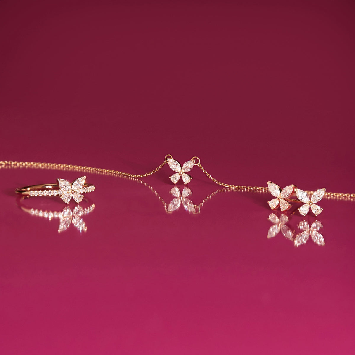 Lab Grown Diamond Butterfly Earrings