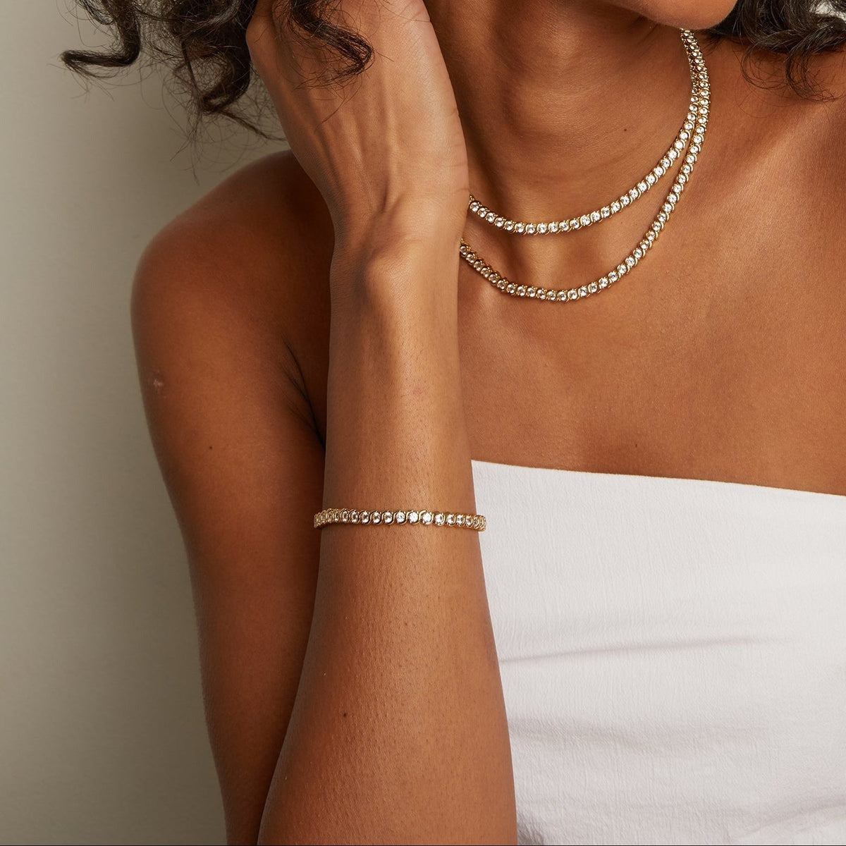 Lab Grown White Sapphire S Estate Tennis Bracelet