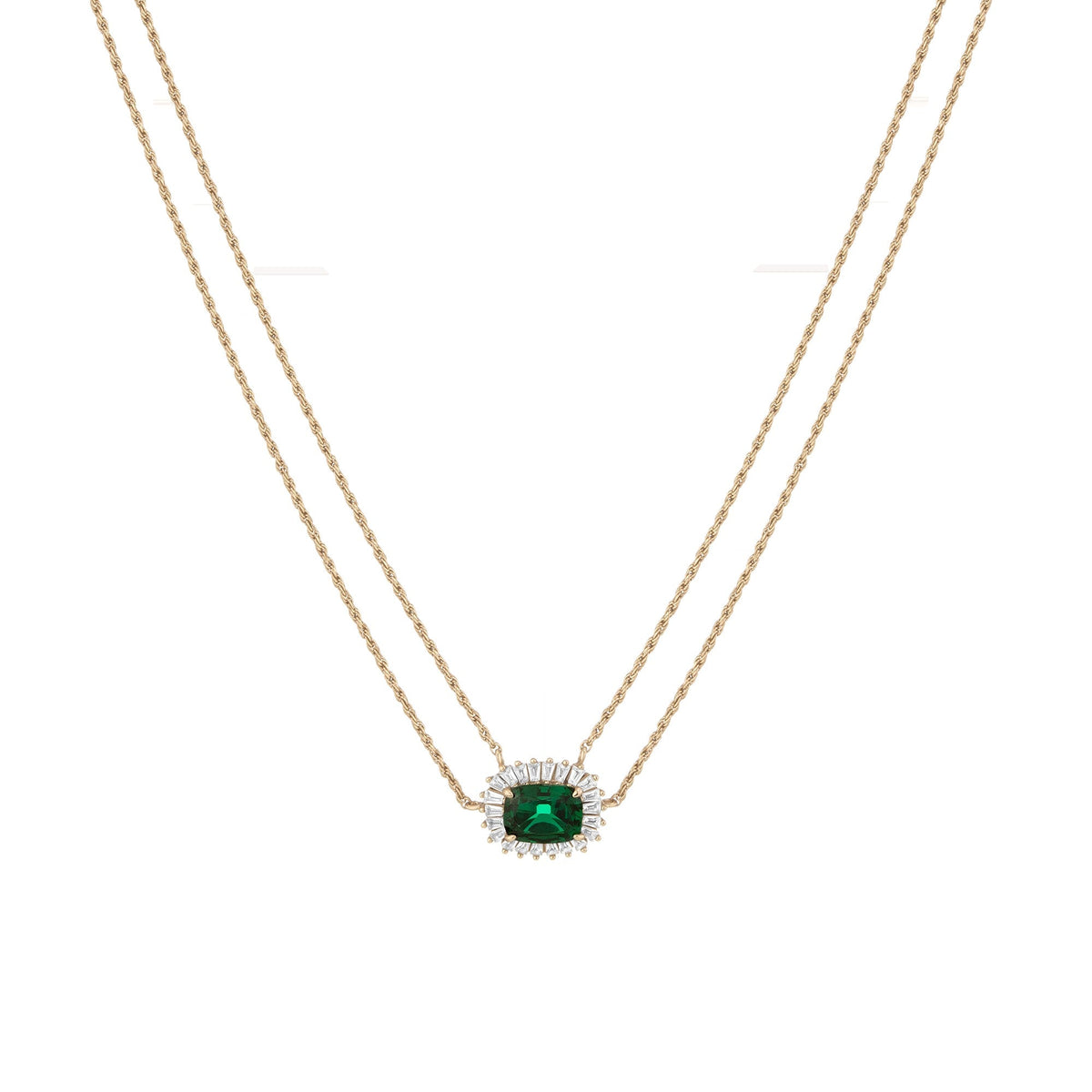 Lab Grown Green Emerald Alexandra Necklace