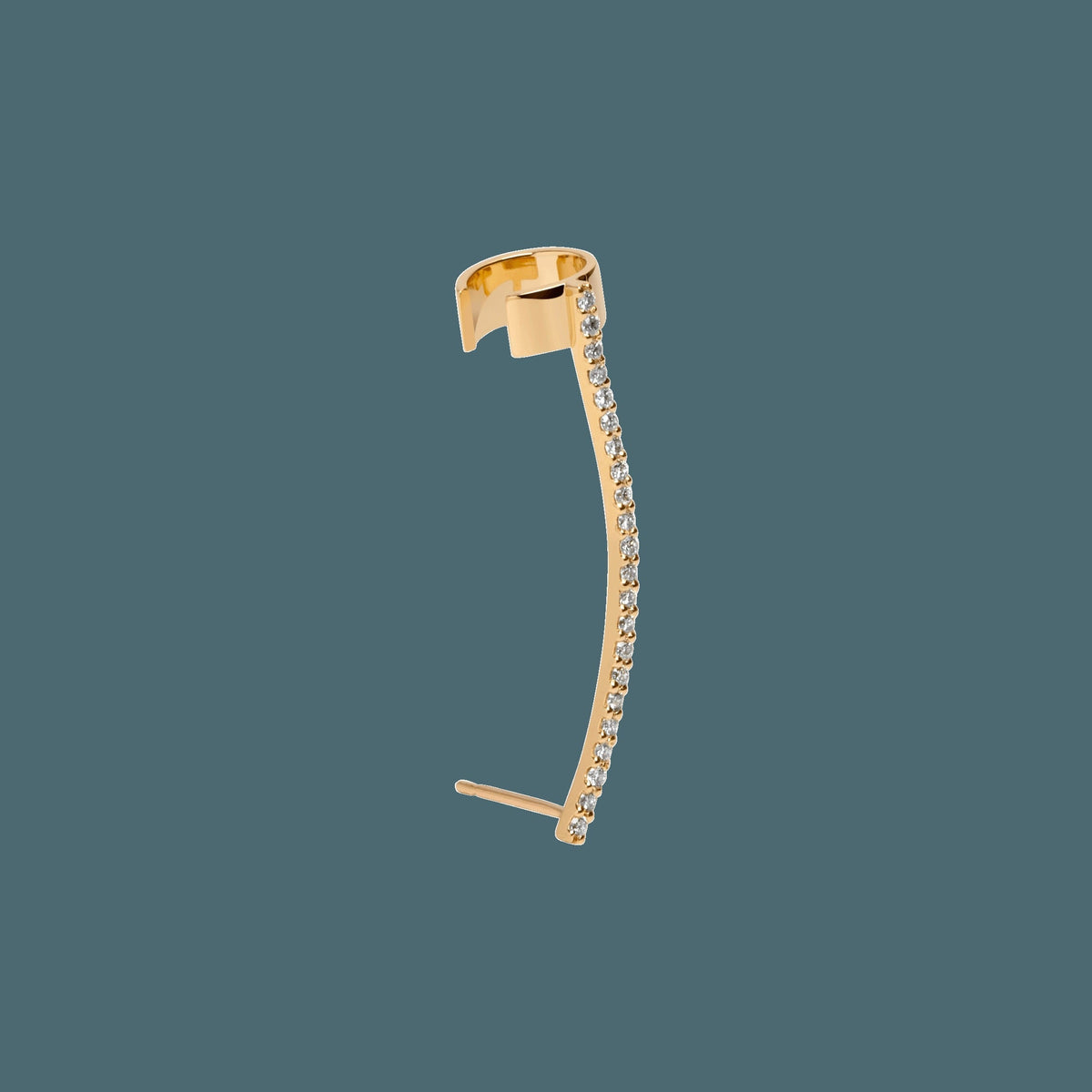 Archival Path Ear Climber Cuff