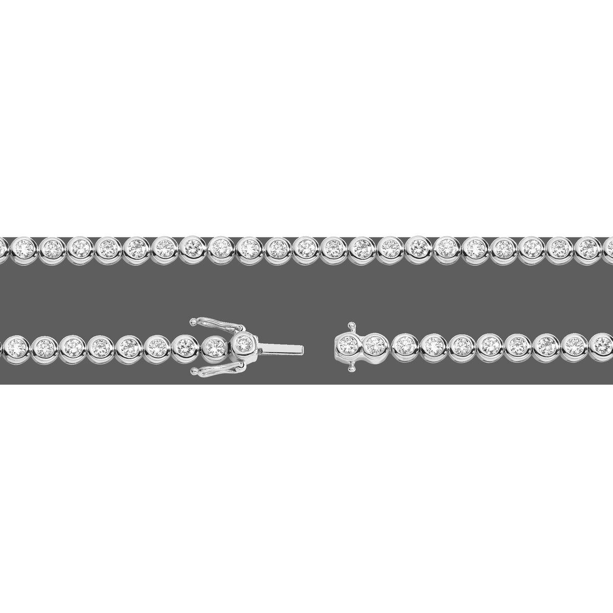 Lab Grown Diamond Bezel Tennis Necklace