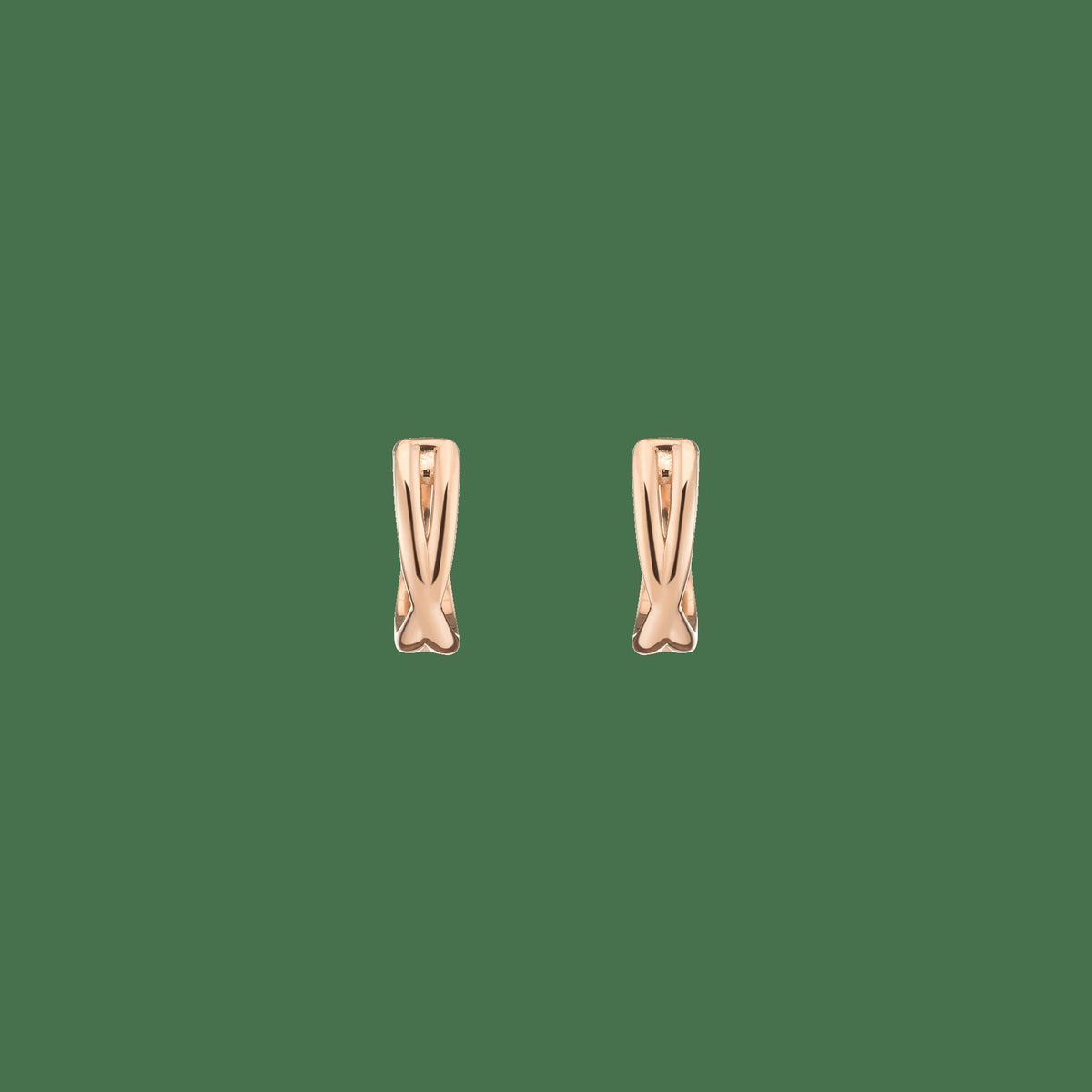 Crossover Huggie Earrings