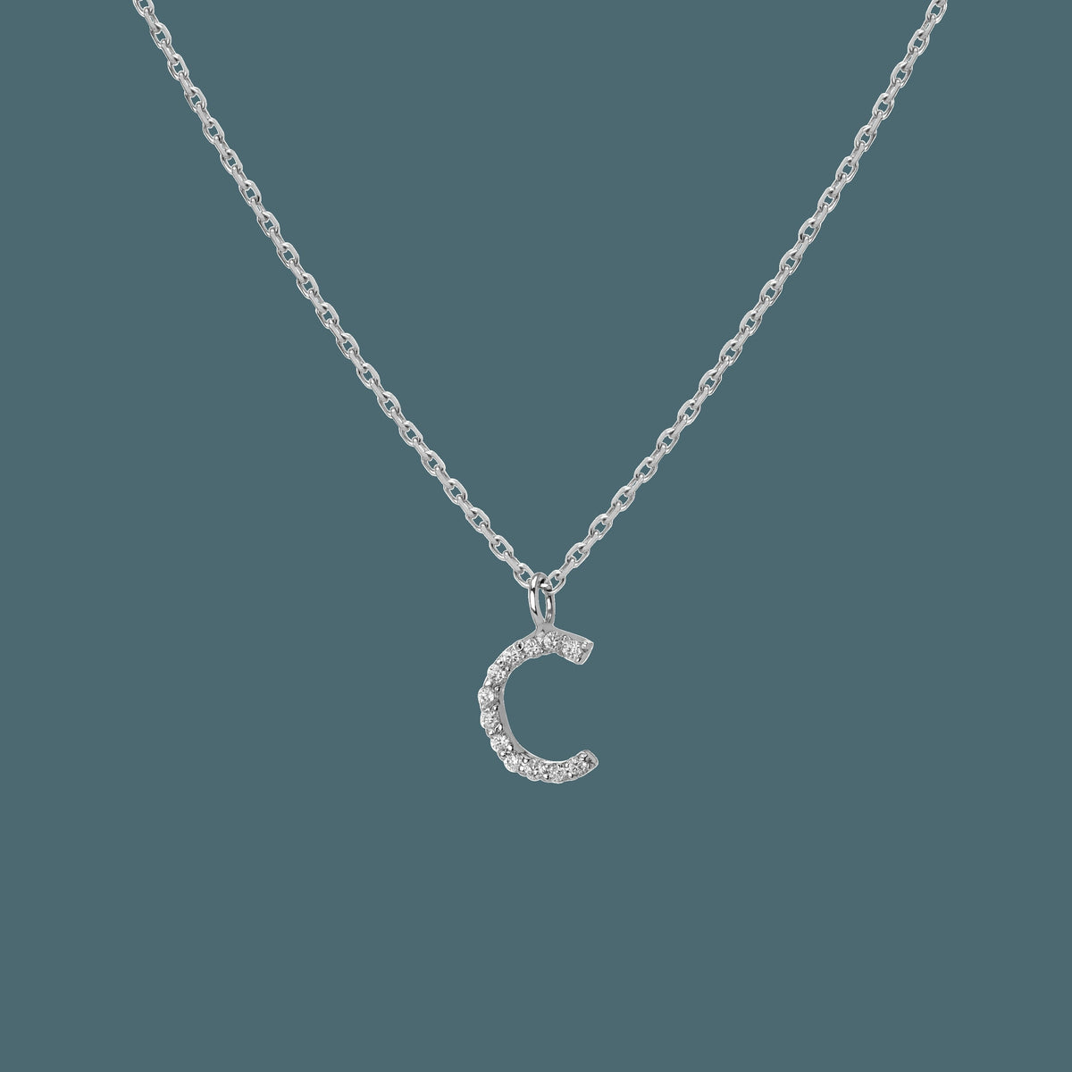 Classic Diamond Letter Necklace