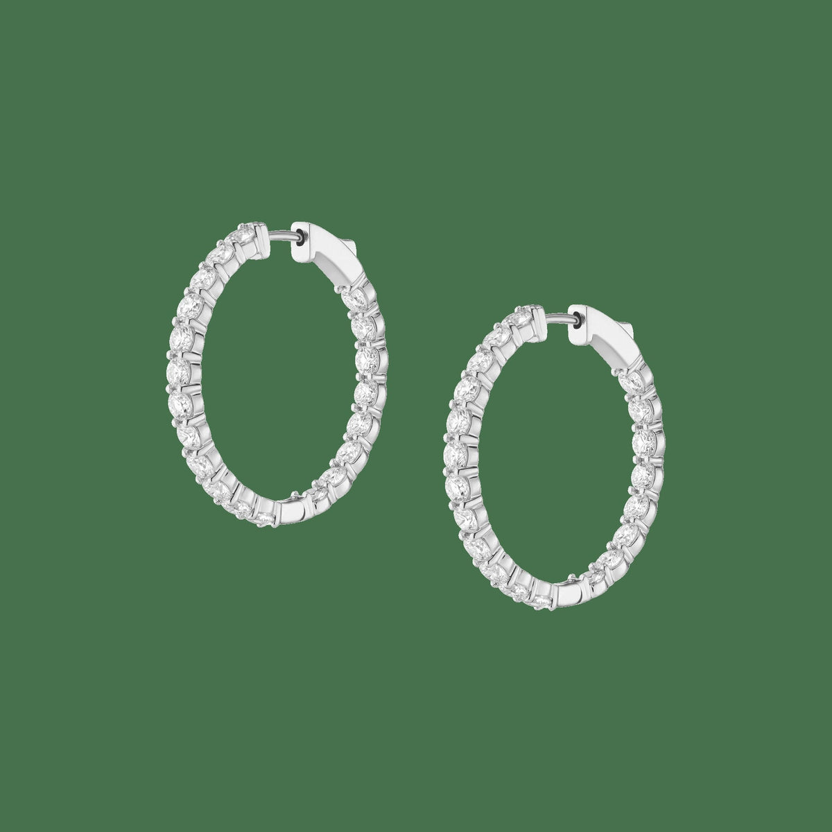 4ct Luxury Lab Grown Diamond Hoops