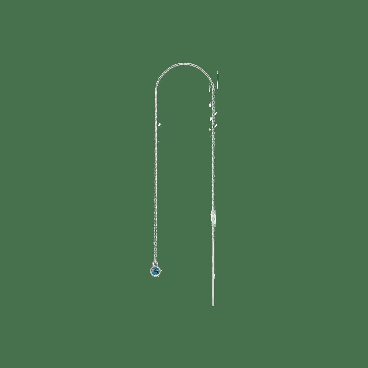 Birthstone Ear Chain Threader (Pair)