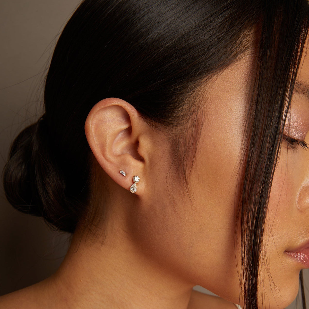 Lab Grown Diamond Pear Drop Earrings