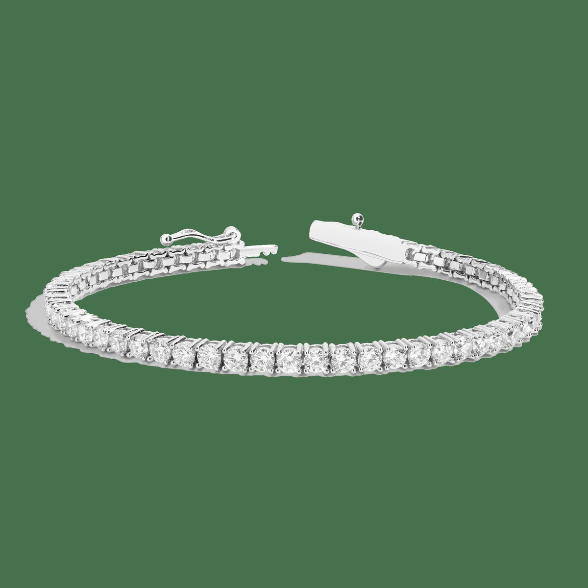 Lab Grown White Sapphire Tennis Bracelet - 6ct