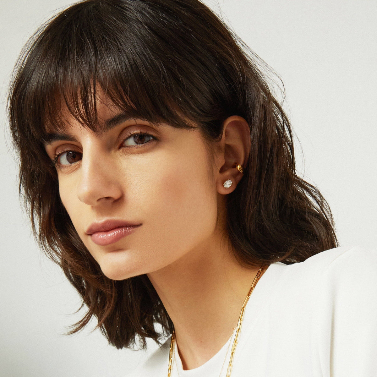 Oval Gemstone Solitaire Stud Earrings