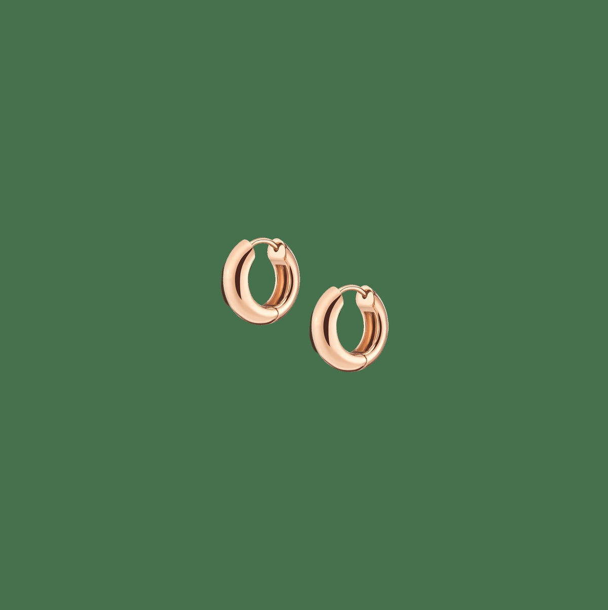 Small Chunky Hinged Hoop Earrings