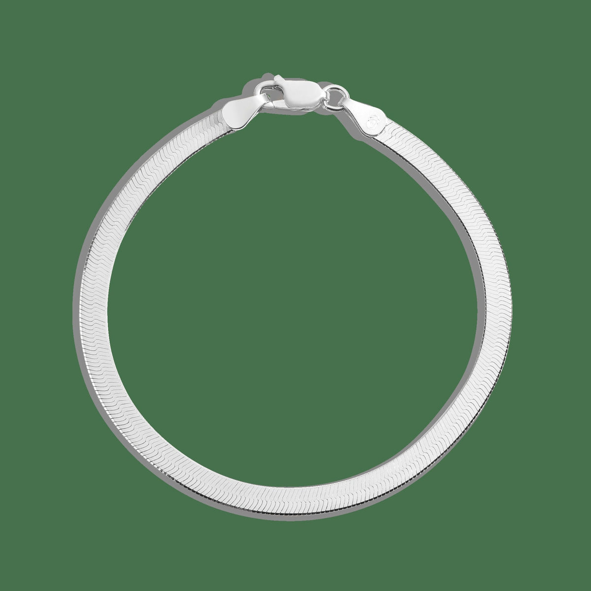 Gold Herringbone Chain Bracelet