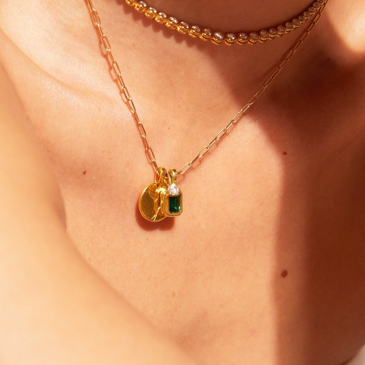 Lab Grown Emerald Heirloom Pendant