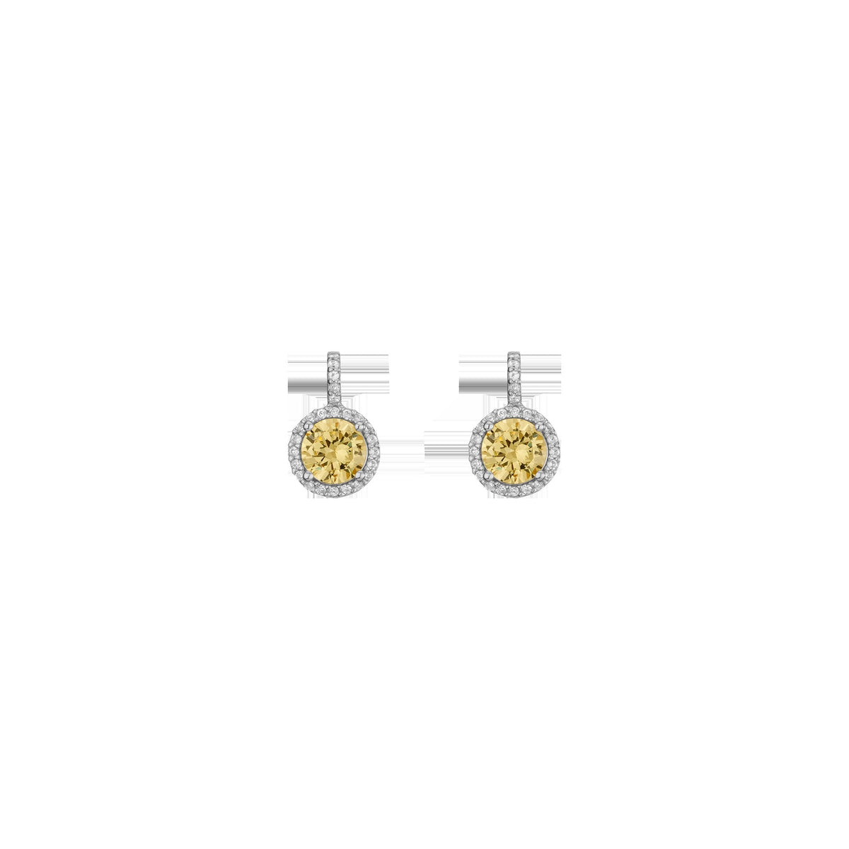 Lab Grown Canary Edwardian Earrings